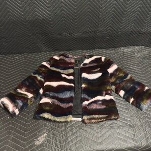 Ted Baker Multicolor Faux Fur Jacket